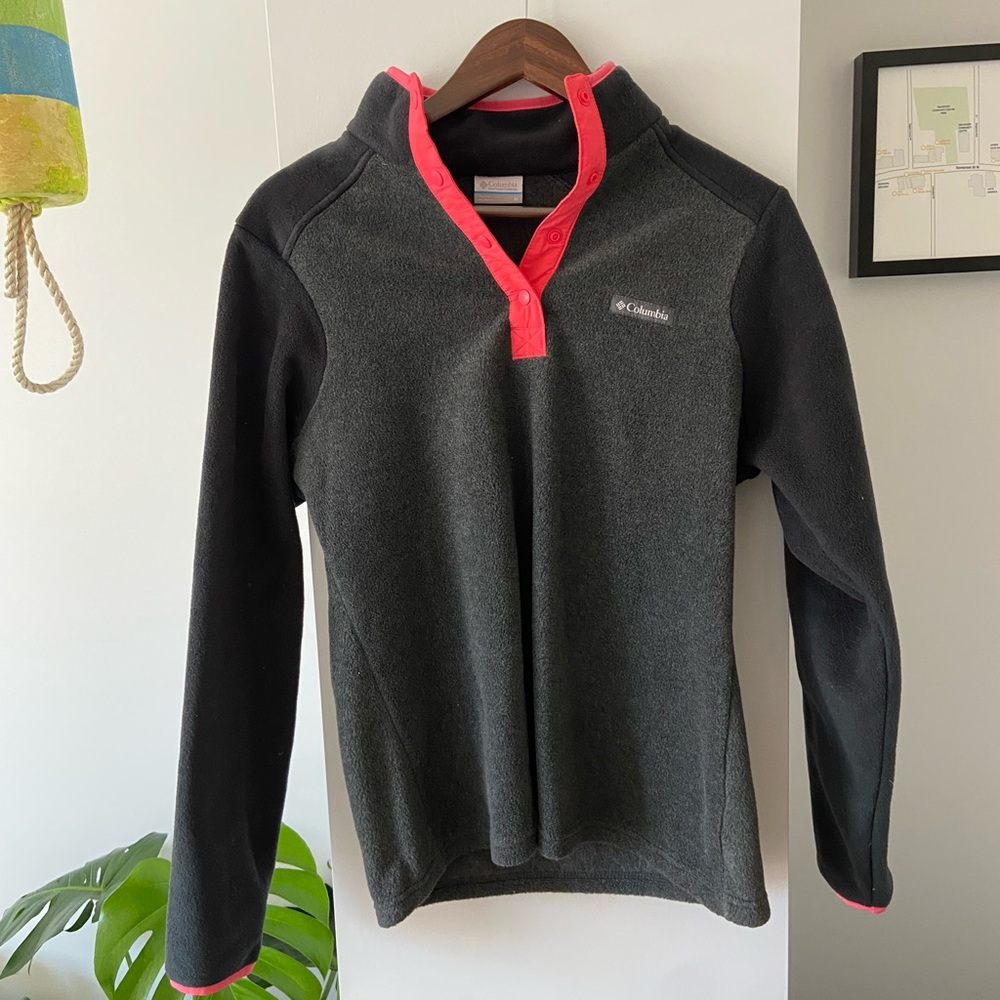 Columbia Black and Pink Cowl Neck Sweater